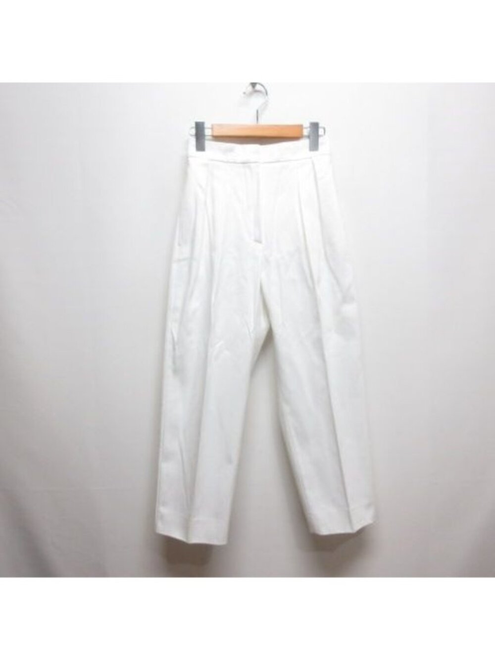Max Mara Sfilata White Tag Ankle Tapered Cotton Pants Tuck Zipper Fly 36